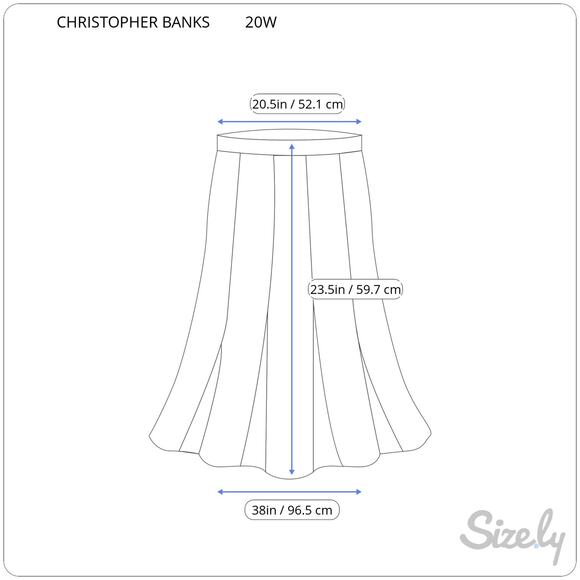 CHRISTOPHER & BANKS CJ BANKS Y2k Blue Denim Multi Panel Pleated Skirt Women 20W - Picture 2 of 10